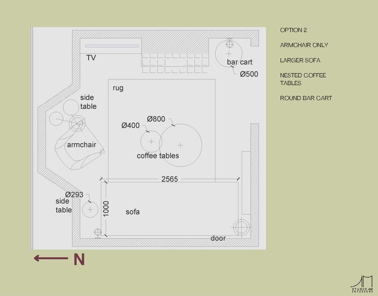 Floor Plan for front room in AutoCad