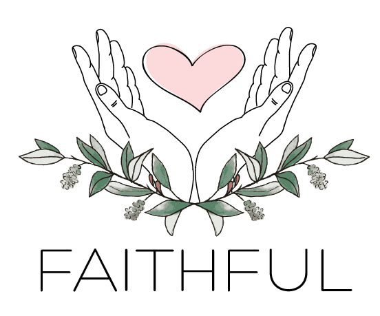 Hands holding a heart logo