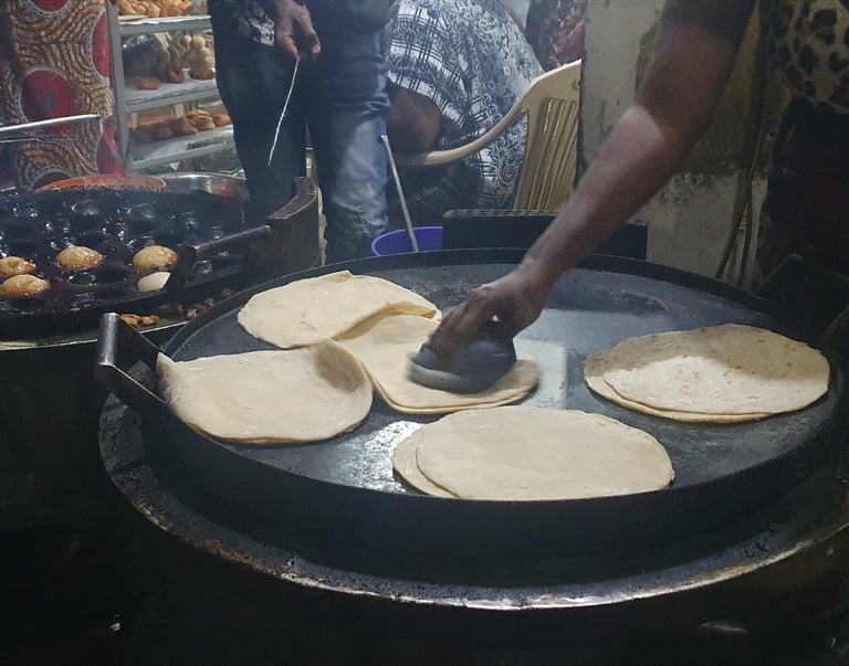 Chapati cooking