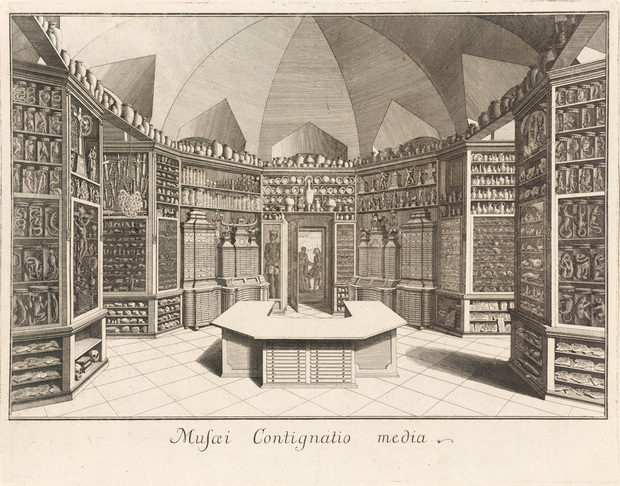 Fig.1 Salomon Kleiner, Musaei Contignatio media, 1744, Graphic Collection of Göttweig Abbey.