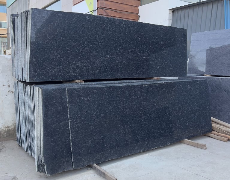 Kotda black granite stack at gold stone granites in mohali