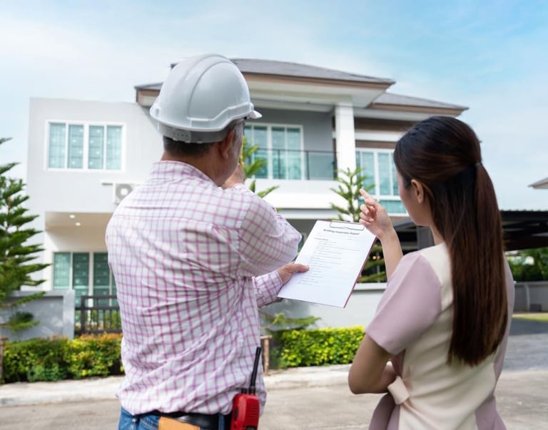 Contractor looking at inspection list