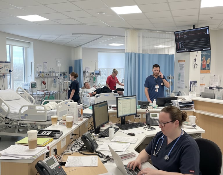 Scene from a busy emergency department