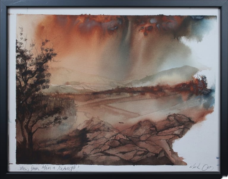 'Whispers on the wind' watercolour painting landscape near Dingle, county Kerry.