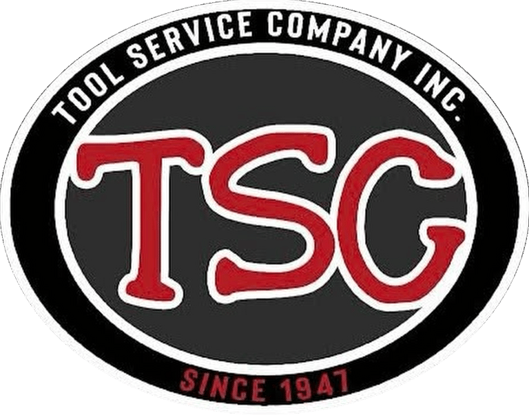 Tool Service Company Inc. TSC logo in red and black, established since 1947.