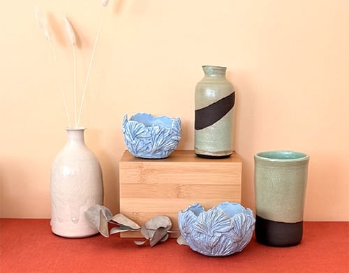 Créations textiles de l'atelier Dès 2mains