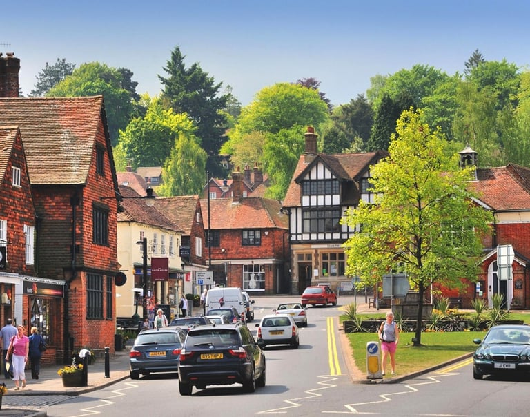 Leovan Removals driving through Haslemere town