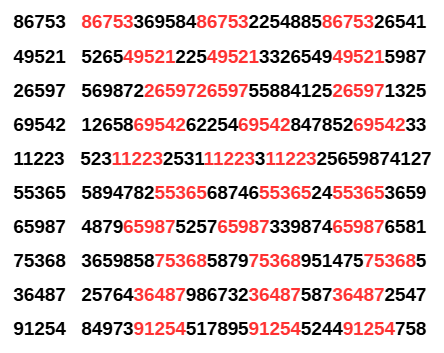 a number of numbers on a white background