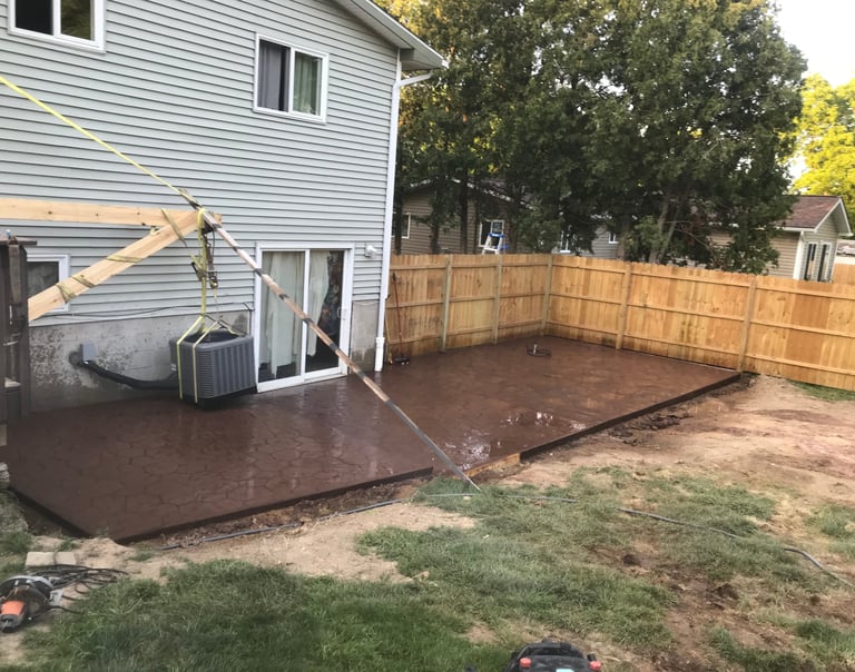 Stamped Concrete Patio in Davison, Michigan
