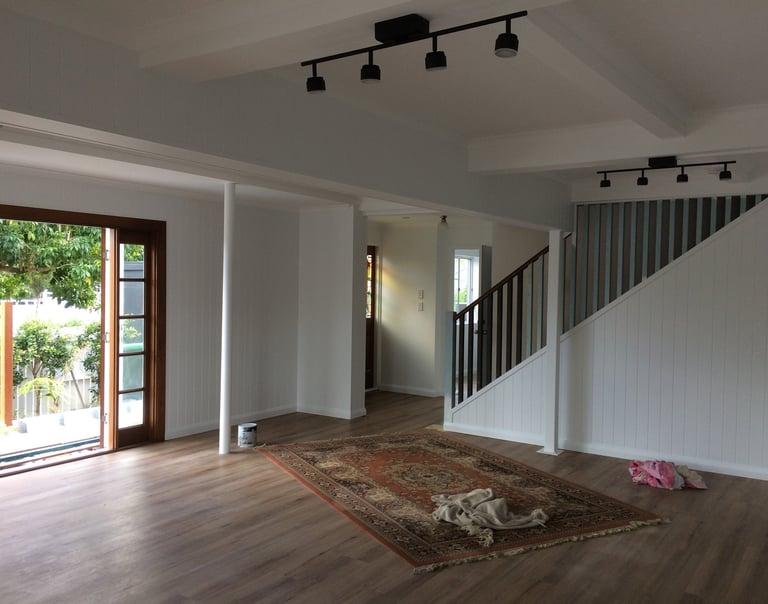 Ashgrove residence interior painting painted VJ panell