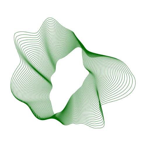 a green abstract design with a black background