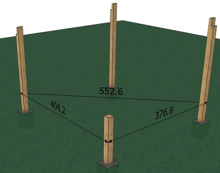 Implantation poteau de carport