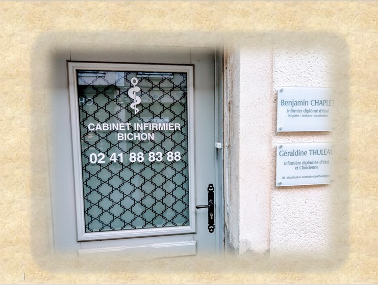 a door to a door with a sign that says cabinet doors are closed
