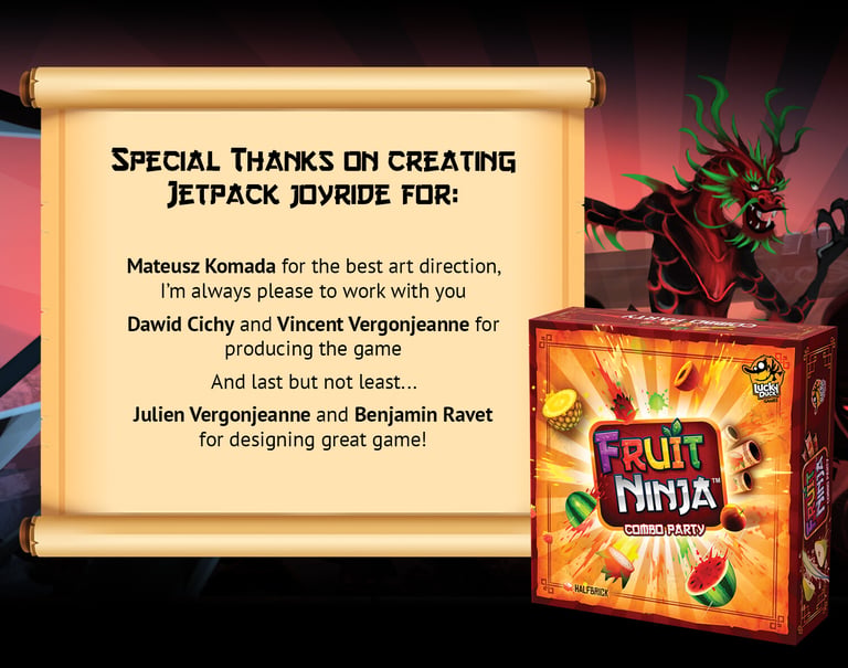 Special Thanks to Mateusz Komada, Vincent Vergonjeanne, Julien Vergonjeanne and Benjamin Ravet