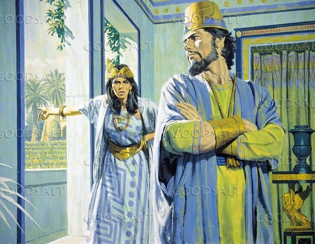 jezebel and ahab art depiction