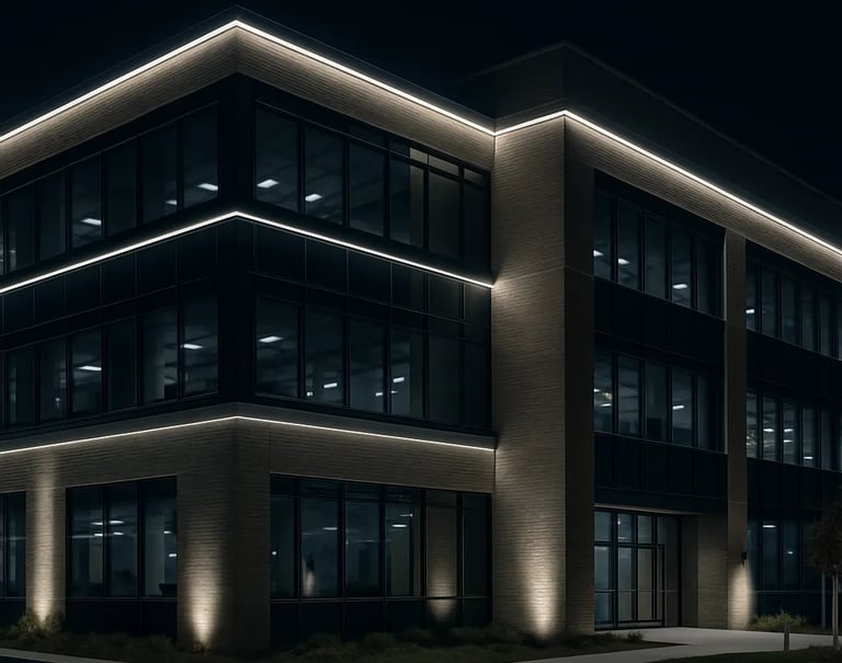 Modern office with LED