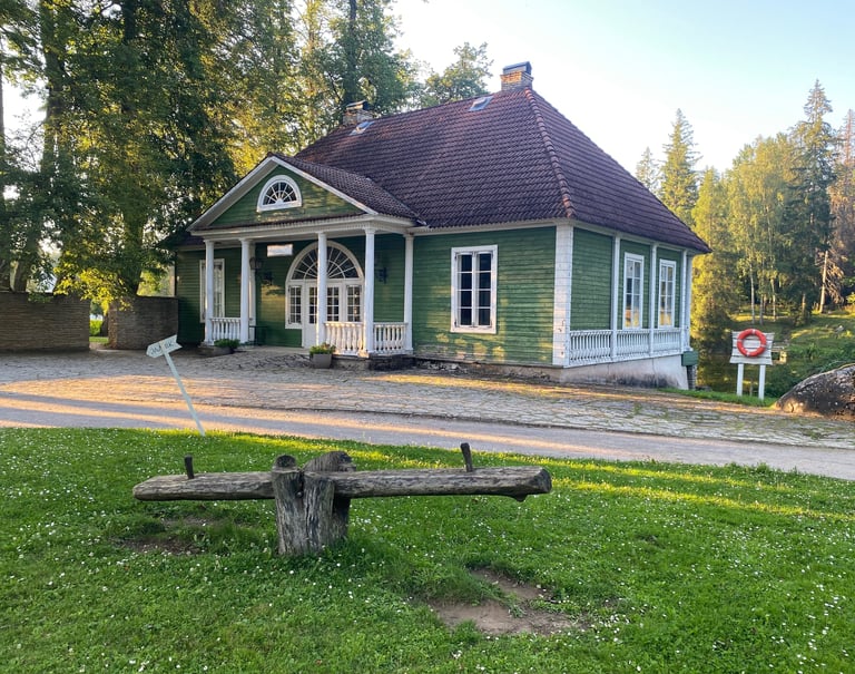 Estonia Old house next to a lake