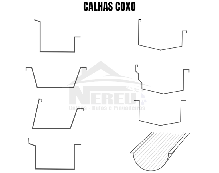 modelos de calha coxo