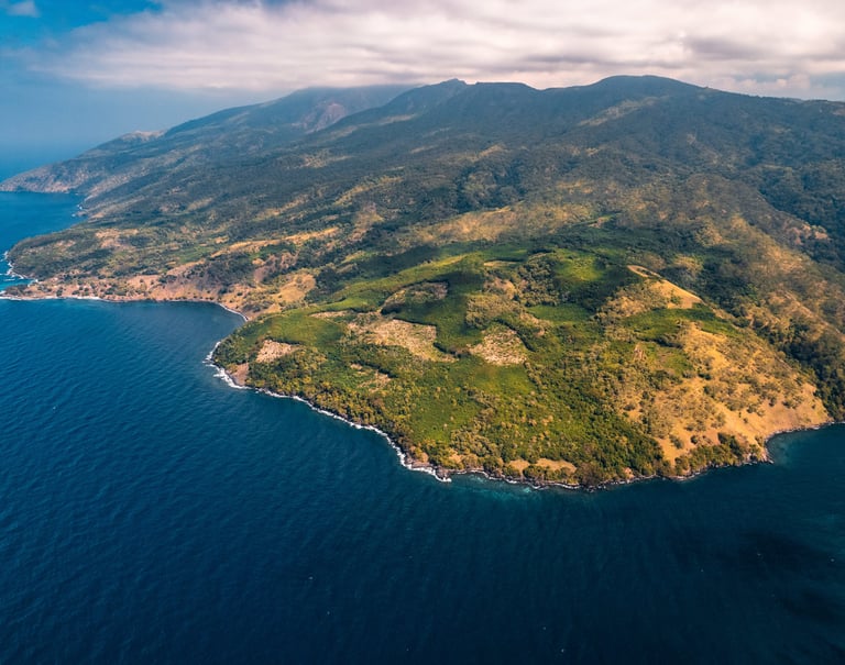 island in alor from above