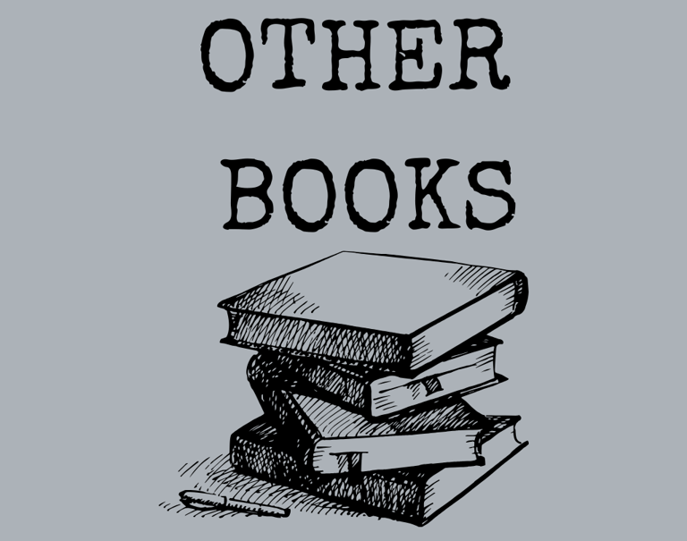 a stack of books with a book on top of them