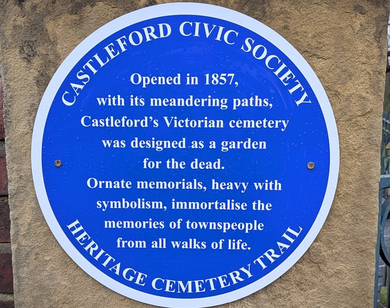 Healdfield Cemetery Blue Plaque