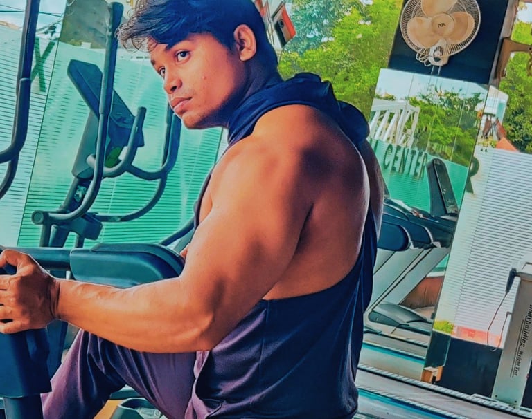 a man in a tank top and a woman in a tank top