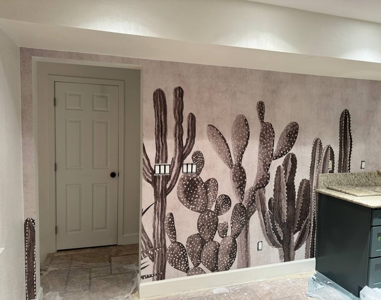 Wallcovering installation, wallpaper installation