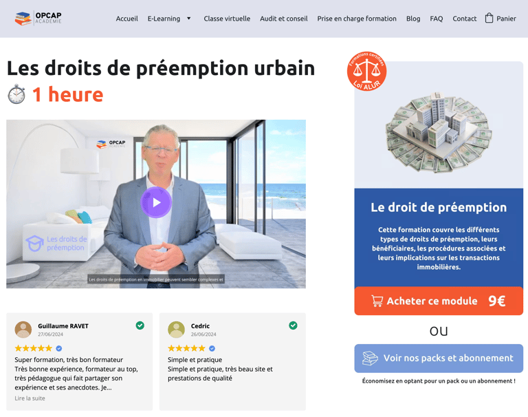 Acheter une formation immobilier