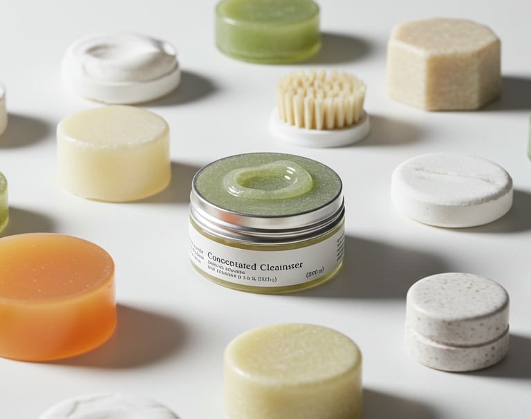 a variety of different types of soap bars