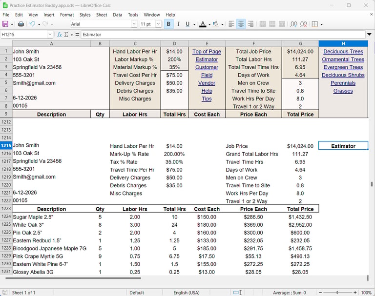 Estimator Buddy is Free Landscape Estimating Software for Professionals
