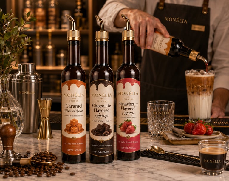 MONÉLIA Premium Syrups for professional cafés and beverage creators