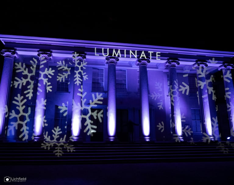 Luminate  Shugborough Hall with lights