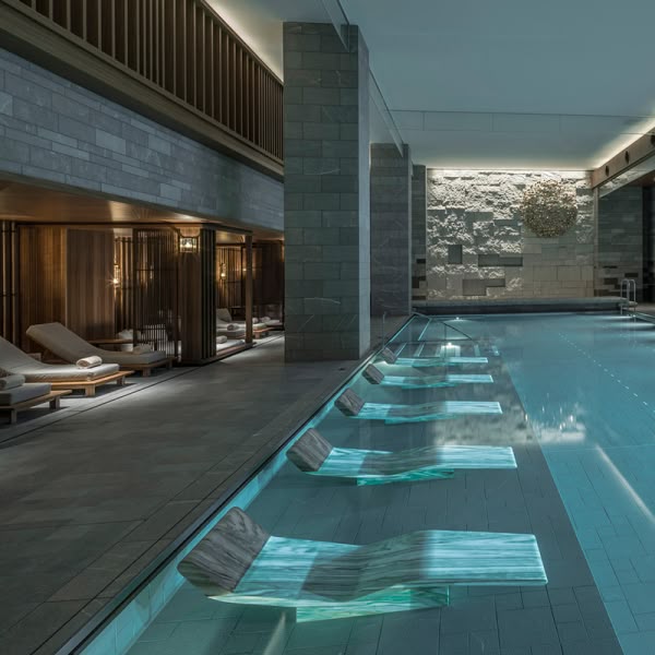 luxury spa indoor pool interior design