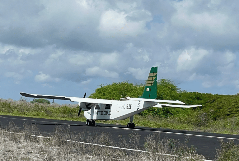 Inter-island light aircraft in the Galápagos Islands