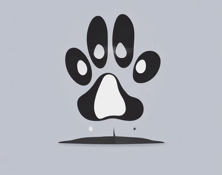 a dog paw print on a shield shield