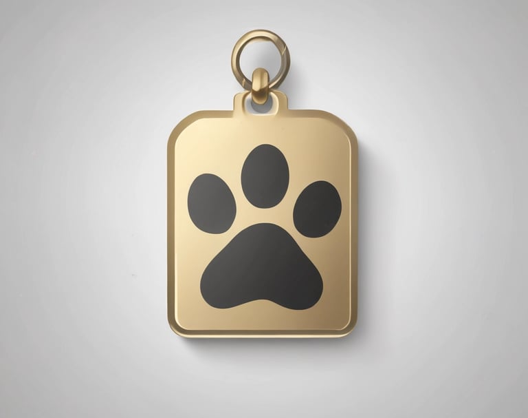 a dog paw print on a shield shield
