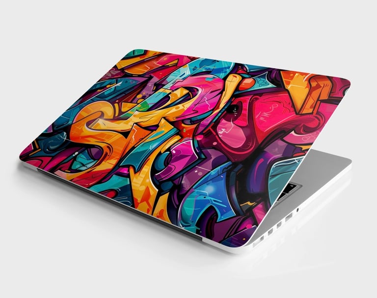 colourful design laptop skin
