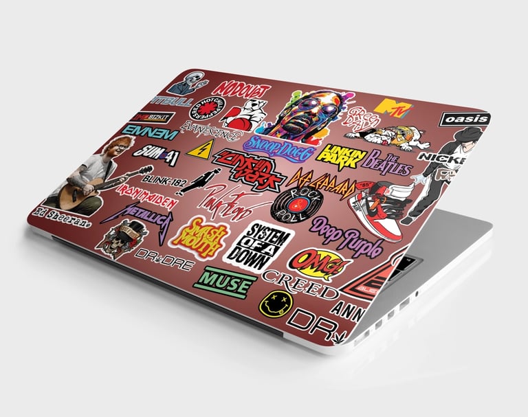 music bands laptop skin