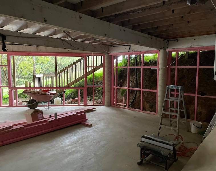 Matakana basement extension CHR Builders before