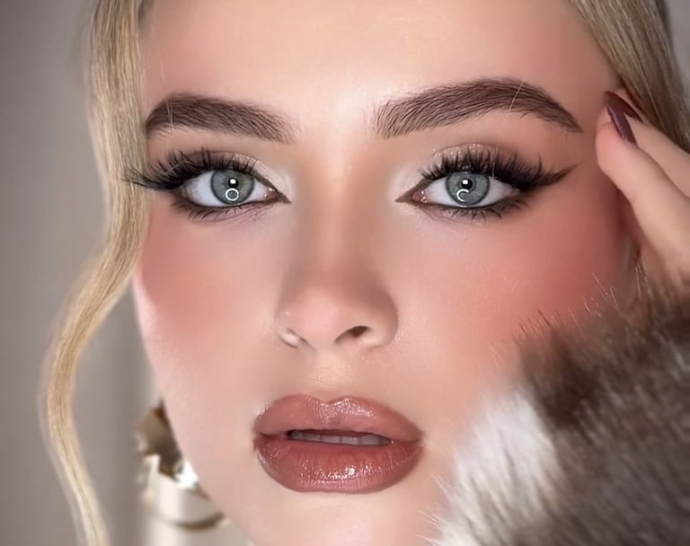 Novia con maquillaje de alta gama aplicado por Lizeth Quevedo