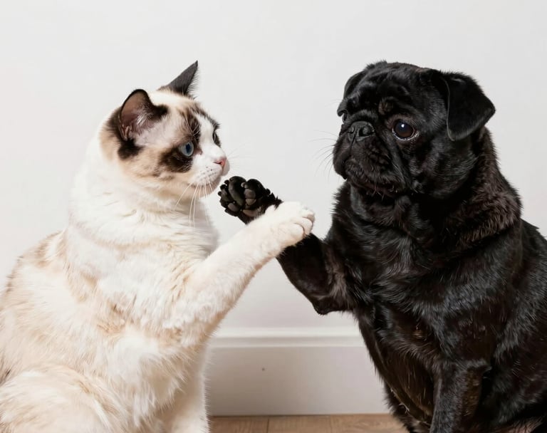 A charming reception entrance with a wooden door and a sign above that reads 'RECEPTION' along with business names and phone numbers. The facade features yellow walls with brick accents. Inside, there is a small reception area displaying various bottles and items on white shelves under soft lighting.