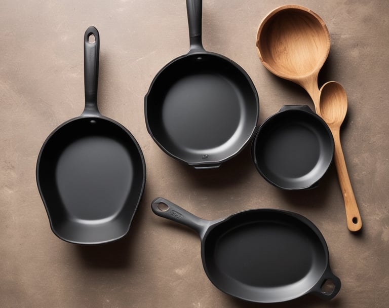 stainless steel kettle beside black ceramic mug on white table