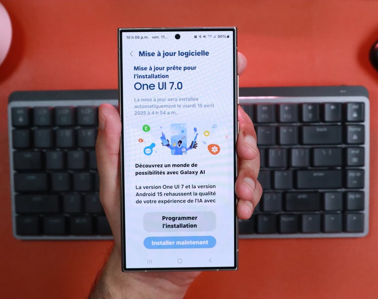 Calendrier de mise à jour One UI 7.0 Android 15 - Quebec Test