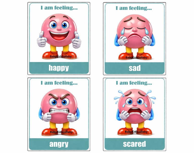 babykidslullaby printable emotional tools cards Little Kids Feeling