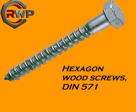 DIN 571 Hex Head Wood Screw