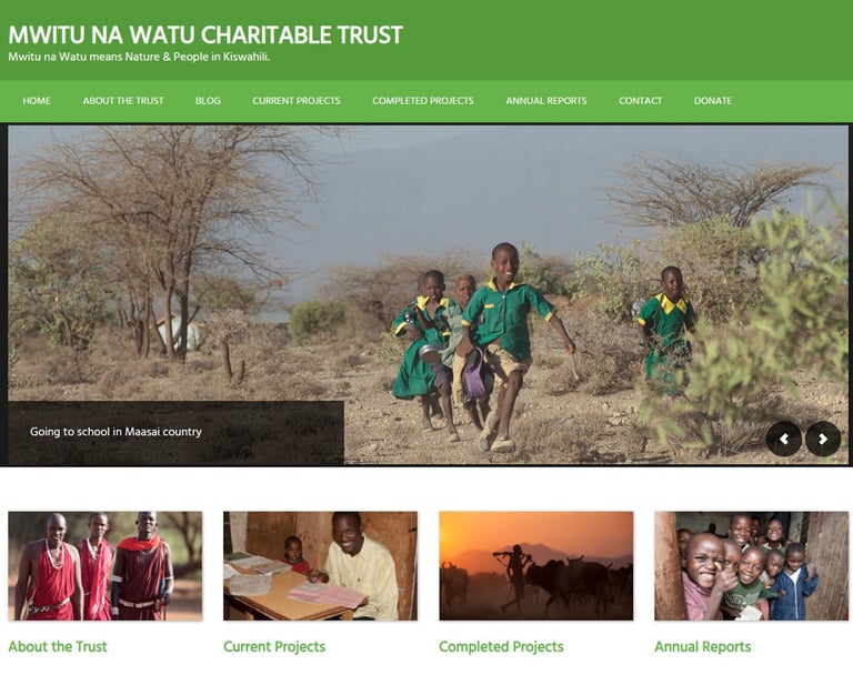 Site en anglais de Mwitu Na Watu Charitable Trust