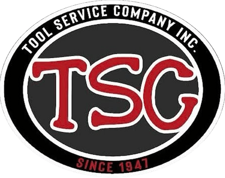 Tool Service Company Inc. TSC logo in red and black, established since 1947.