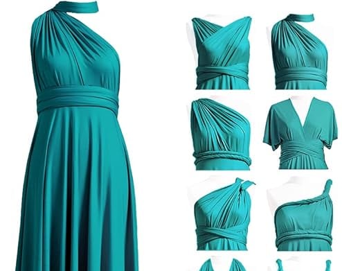 robe convertible multiway bleue ideal demoiselle honneur reutilisable plusieurs ports possibles