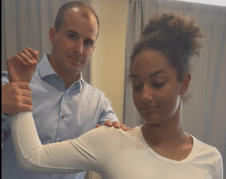 extremity adjustments for painful shoulders