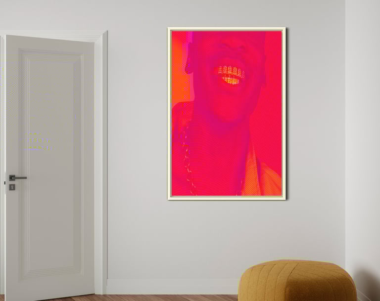 Premium Black art print for living room wall